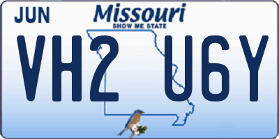 MO license plate VH2U6Y