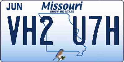 MO license plate VH2U7H
