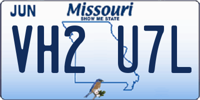 MO license plate VH2U7L