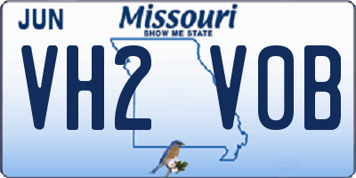 MO license plate VH2V0B