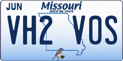 MO license plate VH2V0S