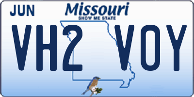 MO license plate VH2V0Y