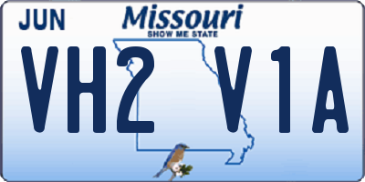 MO license plate VH2V1A