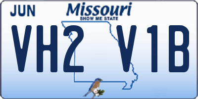 MO license plate VH2V1B