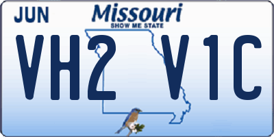 MO license plate VH2V1C
