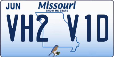 MO license plate VH2V1D