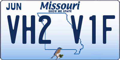 MO license plate VH2V1F
