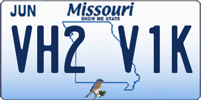 MO license plate VH2V1K