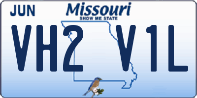 MO license plate VH2V1L