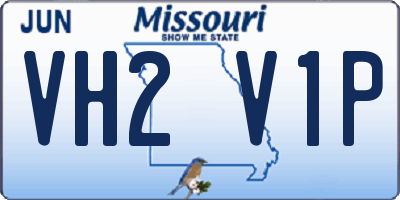 MO license plate VH2V1P