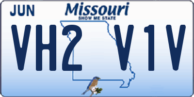 MO license plate VH2V1V