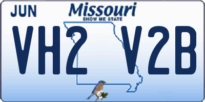 MO license plate VH2V2B