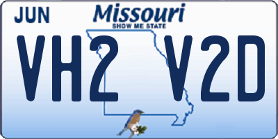 MO license plate VH2V2D