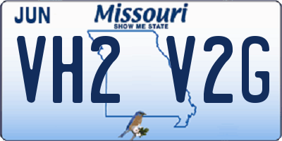 MO license plate VH2V2G