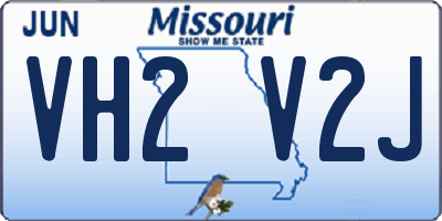 MO license plate VH2V2J