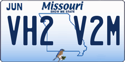 MO license plate VH2V2M