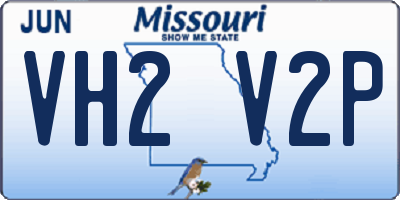 MO license plate VH2V2P