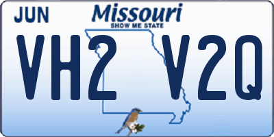 MO license plate VH2V2Q