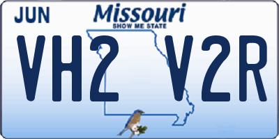 MO license plate VH2V2R
