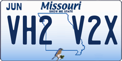 MO license plate VH2V2X
