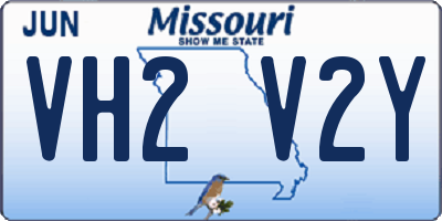 MO license plate VH2V2Y