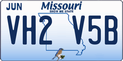 MO license plate VH2V5B
