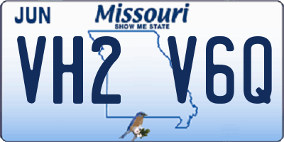 MO license plate VH2V6Q