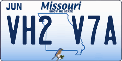 MO license plate VH2V7A
