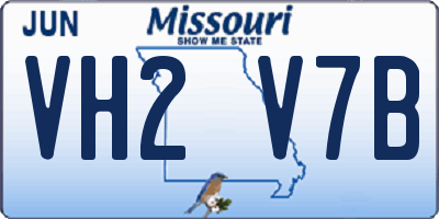 MO license plate VH2V7B