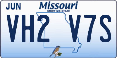 MO license plate VH2V7S