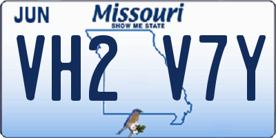 MO license plate VH2V7Y