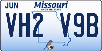 MO license plate VH2V9B