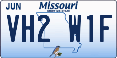 MO license plate VH2W1F