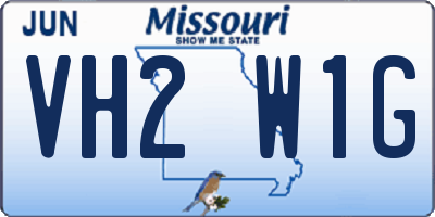 MO license plate VH2W1G