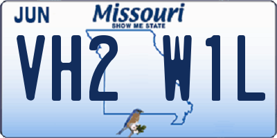 MO license plate VH2W1L