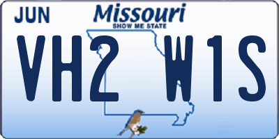 MO license plate VH2W1S