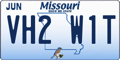 MO license plate VH2W1T