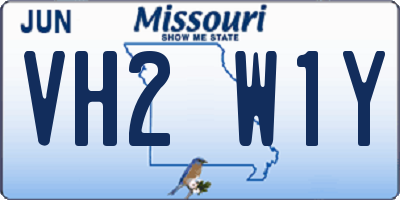 MO license plate VH2W1Y