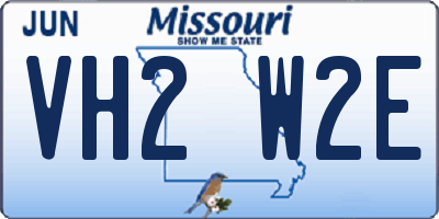 MO license plate VH2W2E