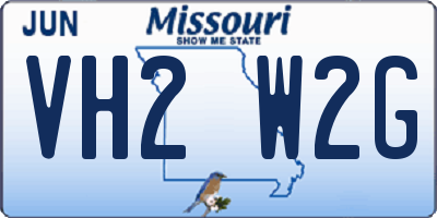 MO license plate VH2W2G