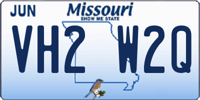 MO license plate VH2W2Q