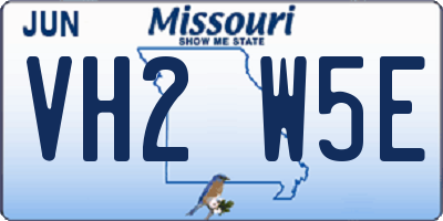 MO license plate VH2W5E