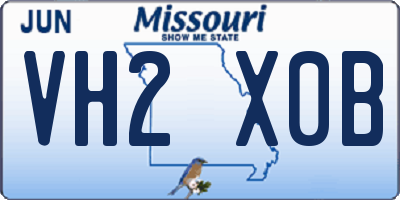 MO license plate VH2X0B