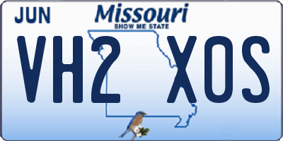 MO license plate VH2X0S