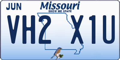 MO license plate VH2X1U