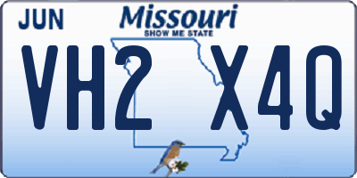 MO license plate VH2X4Q