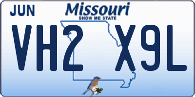 MO license plate VH2X9L