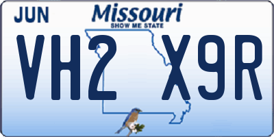 MO license plate VH2X9R