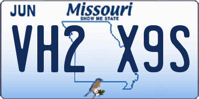MO license plate VH2X9S