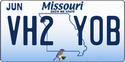 MO license plate VH2Y0B